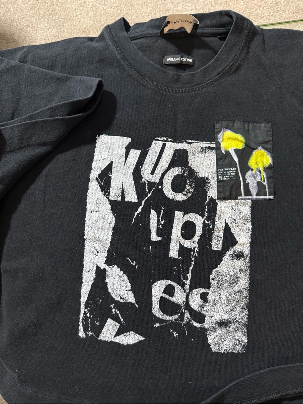 The Kooples Black Graphic Crewneck Tee - Picture 4 of 4